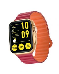 Dany Mark Pro Smartwatch Silicon Strap-Masala Orange - On Installments - IS-0257